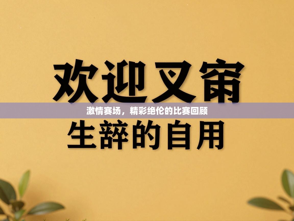 激情赛场，精彩绝伦的比赛回顾  第2张