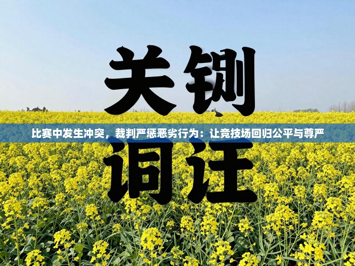比赛中发生冲突,裁判严惩恶劣行为:让竞技场回归公平与尊严 第2张